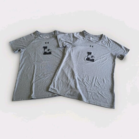 Under Armour T Shirt Women M Gray Lot of 2 Loose Fit HeatGear Ligthweight Active - Picture 13 of 14